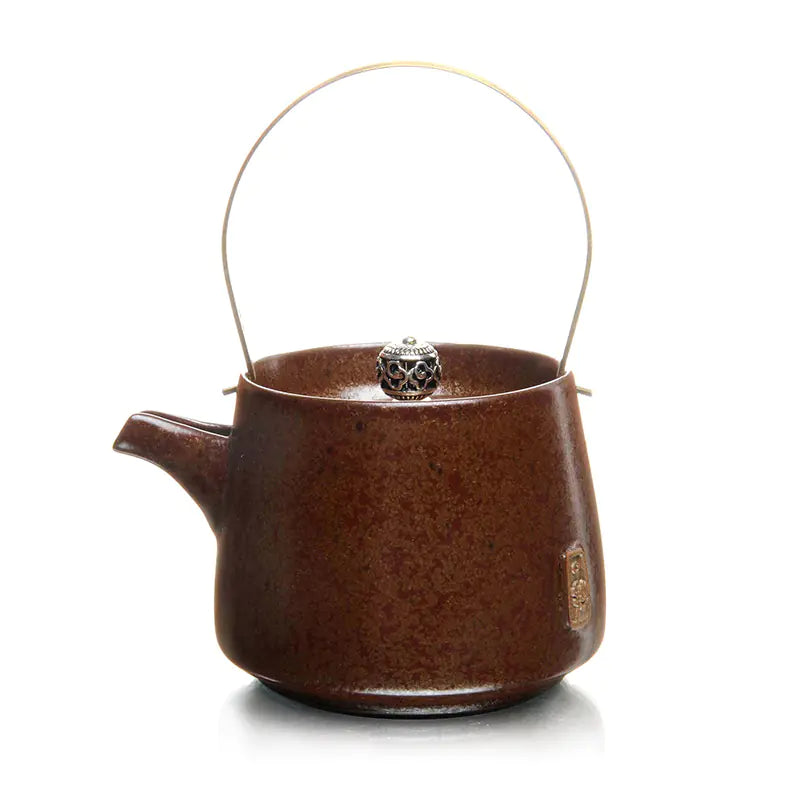 Handcrafted Jingdezhen Black Clay Teapot for Tea Brewing